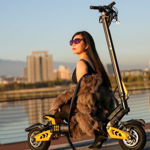 60V 28AH VankeHui, a premium two-wheeled lithium battery-powered electric scooter with dual drive, 1600W and 60V